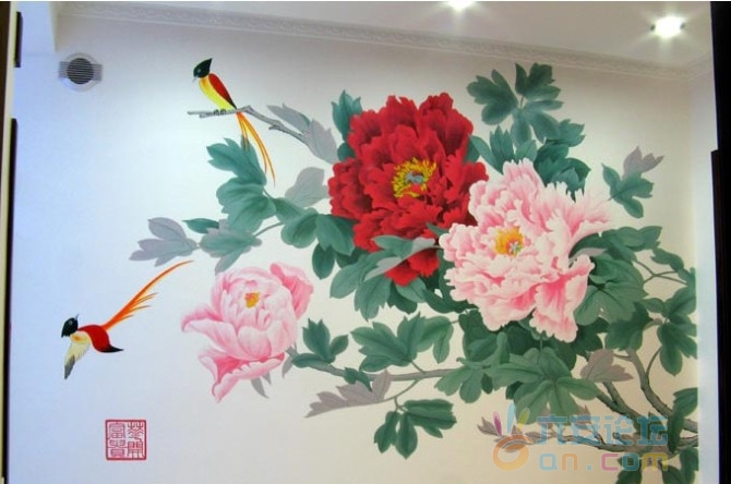 墙体彩绘牡丹图2.jpg