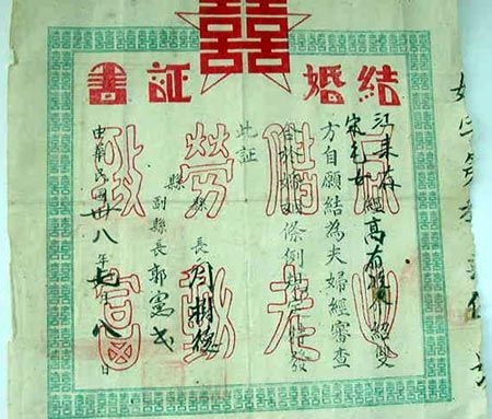 民国时期的结婚证书.jpg