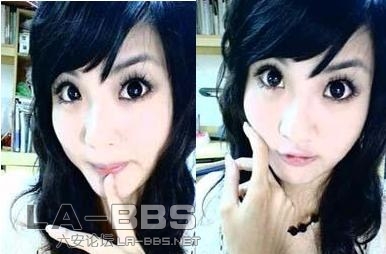 假发佩带过后.............天....什么叫变化