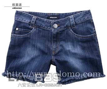 夏日时尚牛仔短裤 蓝色.jpg